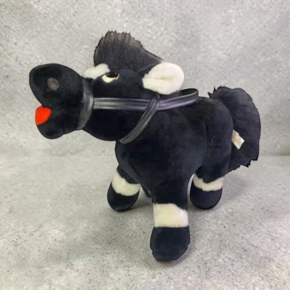 Trendmasters 1995 Black Thunder Pony Plush 14” Shakin Shetland No Sound